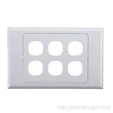Face Plate, 6 Ports in Australian Style